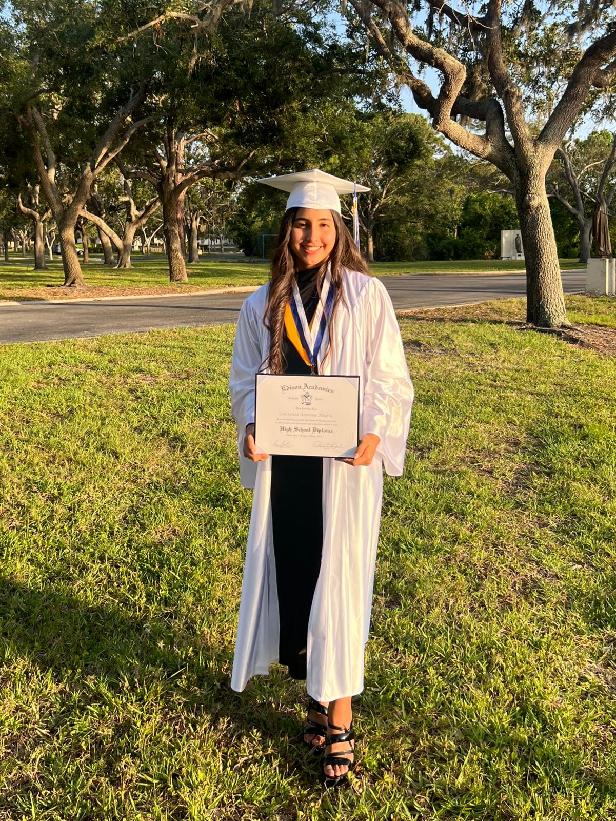 Constanza Aravena en su graduación